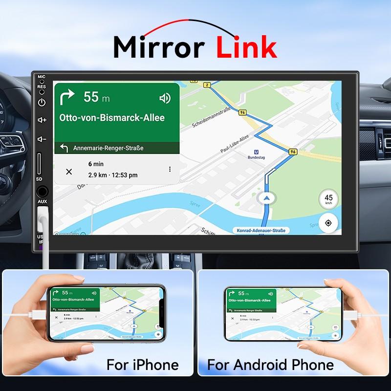 7 Inch 1din Car Multimedia Player, Carplay Display+radio, Car Display Screen, Supports Wired Apple Carplay/android Auto, Steering Wheel Control, Bluetooth-compatible 5.0 7 Inch 1din Car Multimedia Player, Carplay Display+radio, Car Display Screen, Supports Wired Apple Carplay/android Auto, Steering Wheel Control, Bluetooth-compatible 5.0