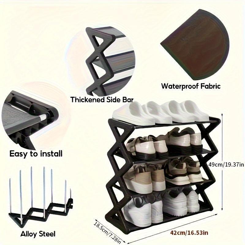 Modern Simple Multi-Layer Shoe Rack, Narrow Space-Saving Design, Entryway Door Storage, Home Entrance Dormitory Shoe Cabinet Dustproof, Shoe Rack Organizer