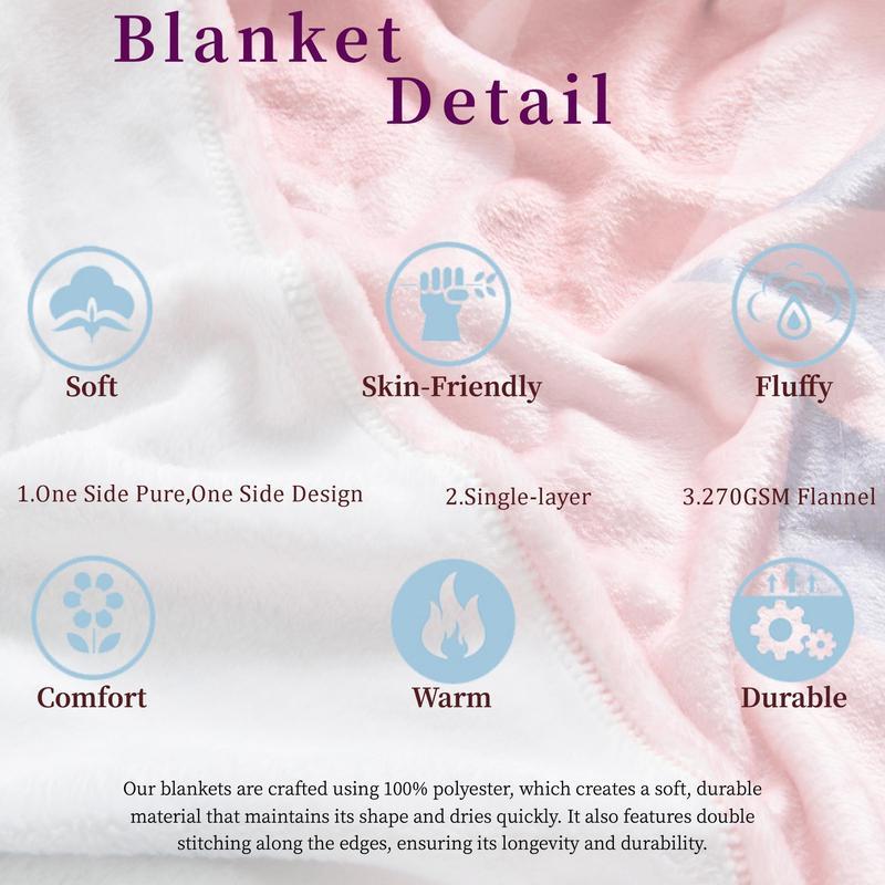 Soft Flannel Blanket with Flying Moth Design Warm Breathable Napping Throw for Home Travel Spooky Halloween Decor Cartoon Pattern Portable Cozy Warm