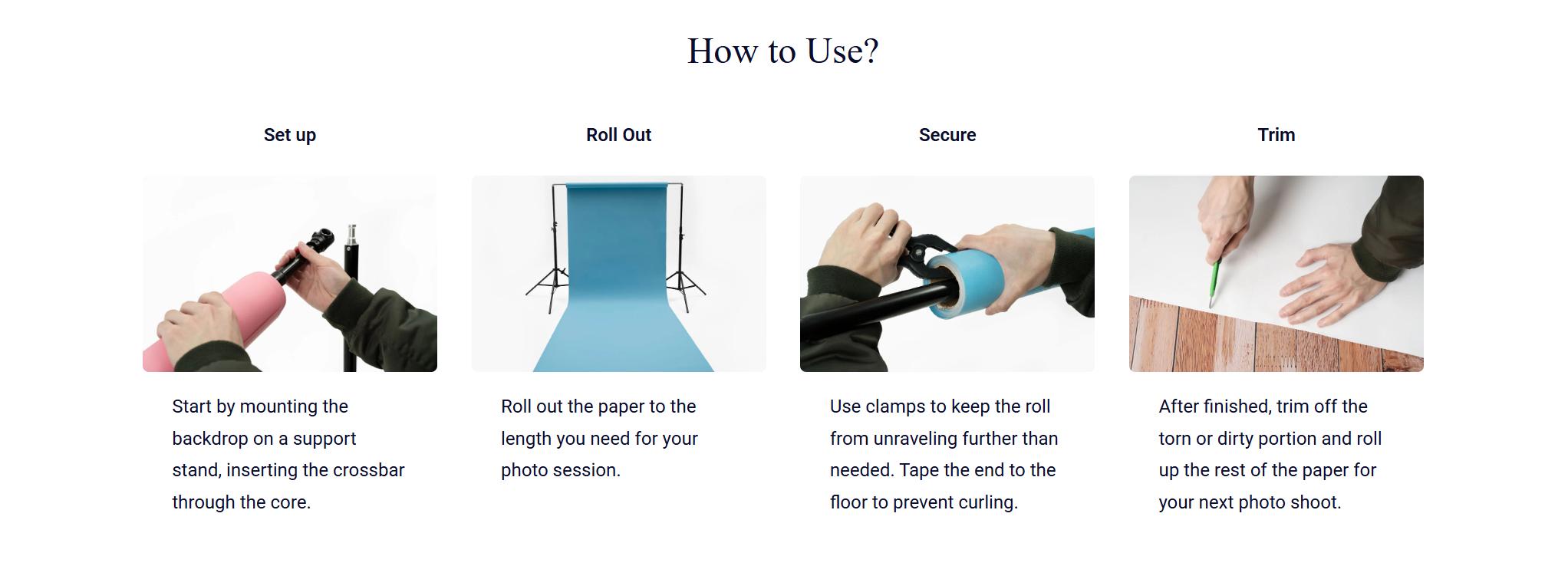 Kate Light Blue Seamless Paper Backdrop for Photography 86"x33' 2.2x10m Ideal for Portraits & Product Shots Easy Setup Lightweight Versatile