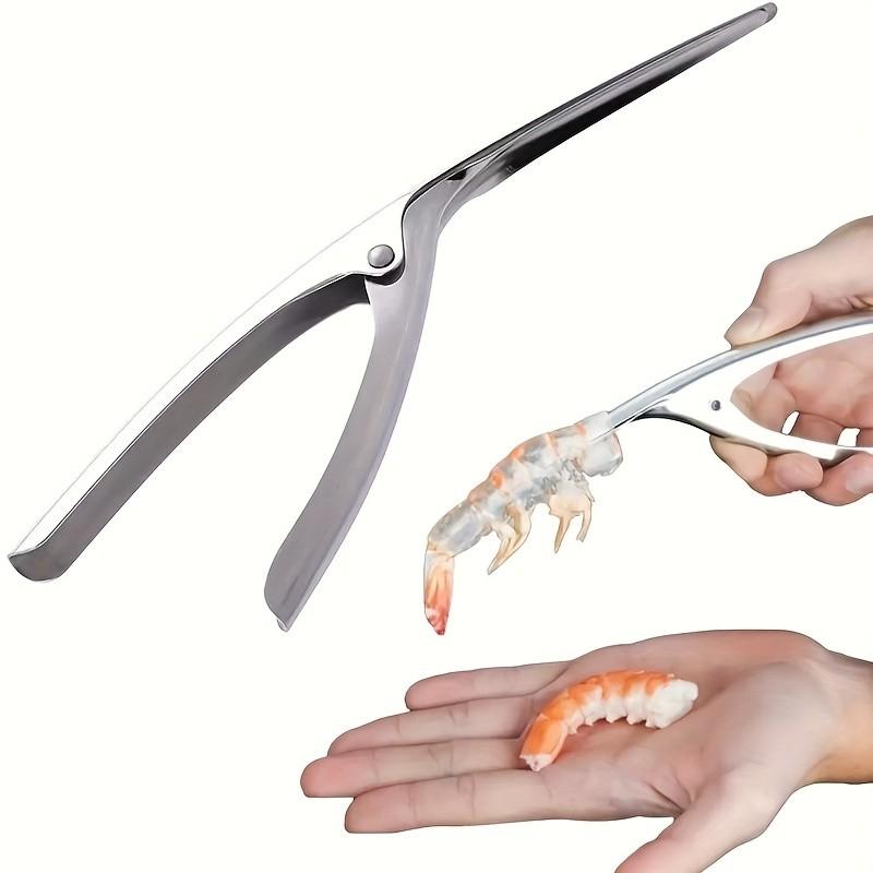 New Stainless Steel Shrimp Peeler, Professional Shell Removal Tool, High-Quality Seafood Cleaner, Creative Kitchen Tweezers, Durable Kitchen Equipment