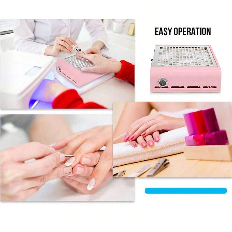 Nail Dust Collector for Removes Acrylic Nails, Professional Nail Vacuum Dust Collector, Nail Art Tools, Professional Manicure & Pedicure Tool for Home & Salon Use
