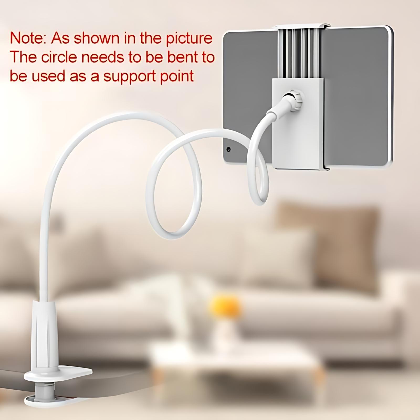 Adjustable Long Arm Bed Mount - 360° Rotating Phone Tablet Stand, Neck Pain Relief for Home Office