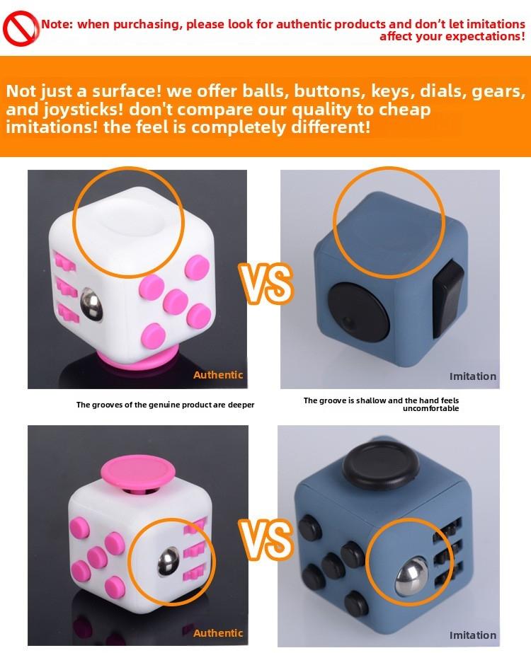 Fidget Cube & Fidget Dice Combo Adult Pocket Stress Relief Toy Fidget Tool Popular Office Desk Decompression Gadget for Anxiety
