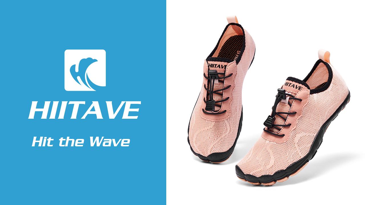 HIITAVE Womens 5 Wide Toes Lightweight Breathable Creek WaterShoes Quick Dry Barefoot for Swim Diving Surf Pool Beach Yoga Outdoor Sneakers Pilates