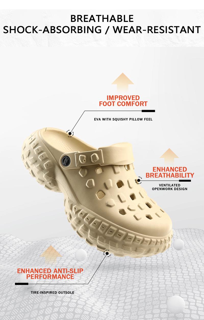 YASSIA Unisex EVA Cloud Slippers Outdoor Beach Sandals Foam Runner Walking shoes, Comfortable slippers for relaxing after exercise White Rice White Rice