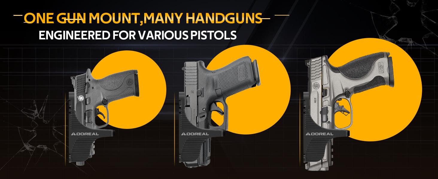 Magnetic Pew Mount, Hole Free Holster for Vehicle Home or Office, Side Mag Magnetic Suction Concealed Magnet in Wall, Desk Holder Black Phone Plastic