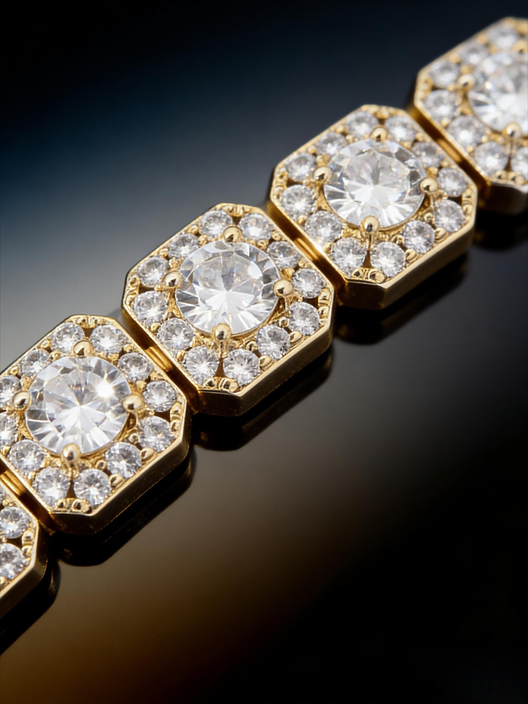 Jewelry set, European and American hip-hop full diamond bracelet, men's trendy brand diamond-encrusted zircon Cuban chain bracelet ins Internet celebrity niche design sense, high sense, light luxury and versatile couple jewelry