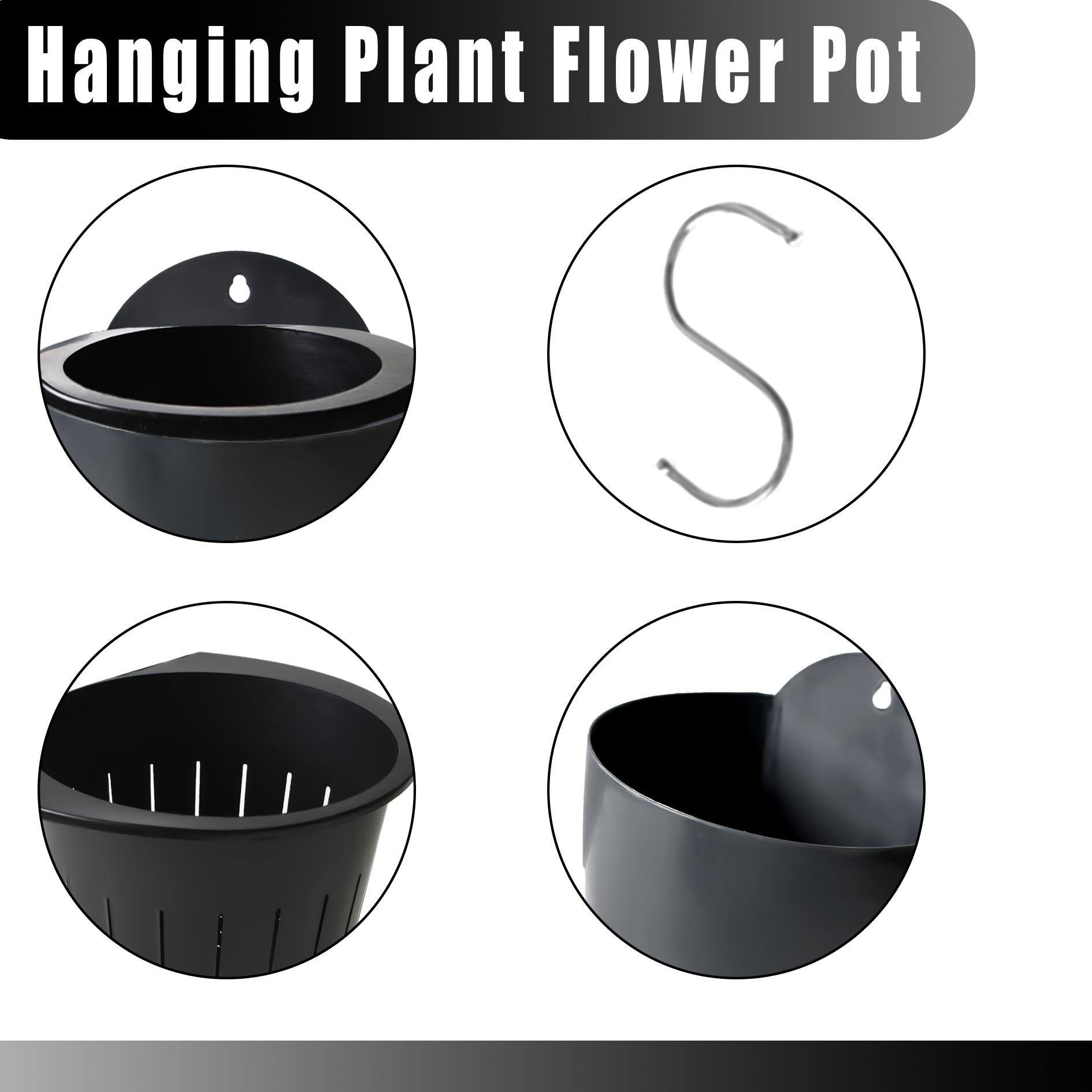 dealsforyoudays Netuera 7Pack Self-watering Plant Flower Pot Wall Hanging Plastic Planters with Hook
