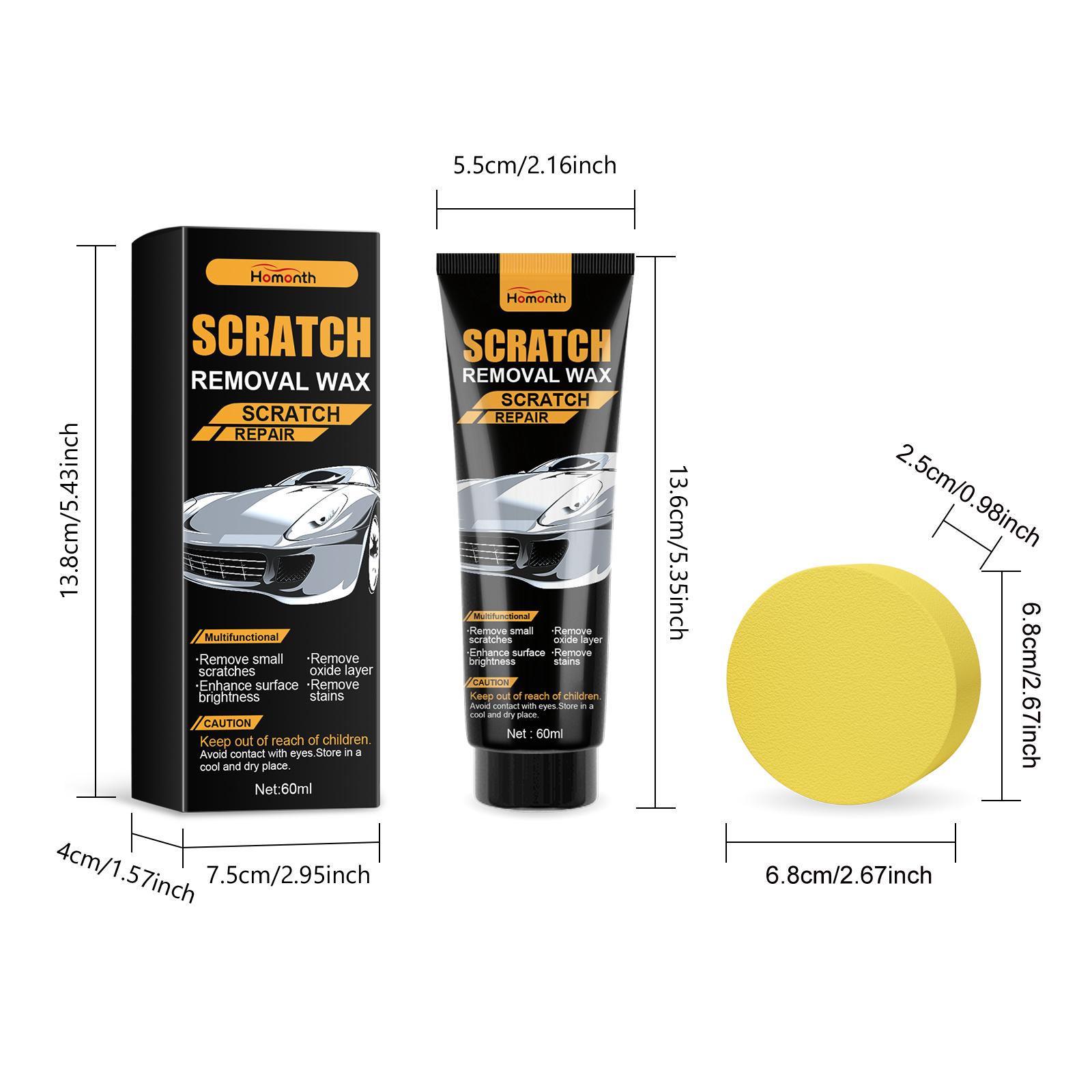 Homonth Car Scratch Fixer Cream - Automobile Coating Agent with Mineral Oil, Fine Mark Surface Polish, Paint Reconditioning & Maintenance Care Product