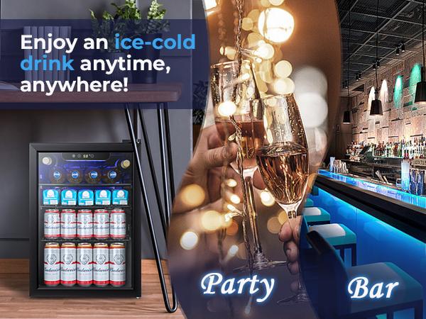 Mini Fridge Beverage Refrigerator Cooler,2.4Cu.Ft LED Light and Quite Operation, Wine Fridge with Digital Temperature Display and Adjustable Removable Shelves for Beer Soda Wine Mini Fridge Beverage Refrigerator Cooler,2.4Cu.Ft LED Light and Quite Operation, Wine Fridge with Digital Temperature Display and Adjustable Removable Shelves for Beer Soda Wine