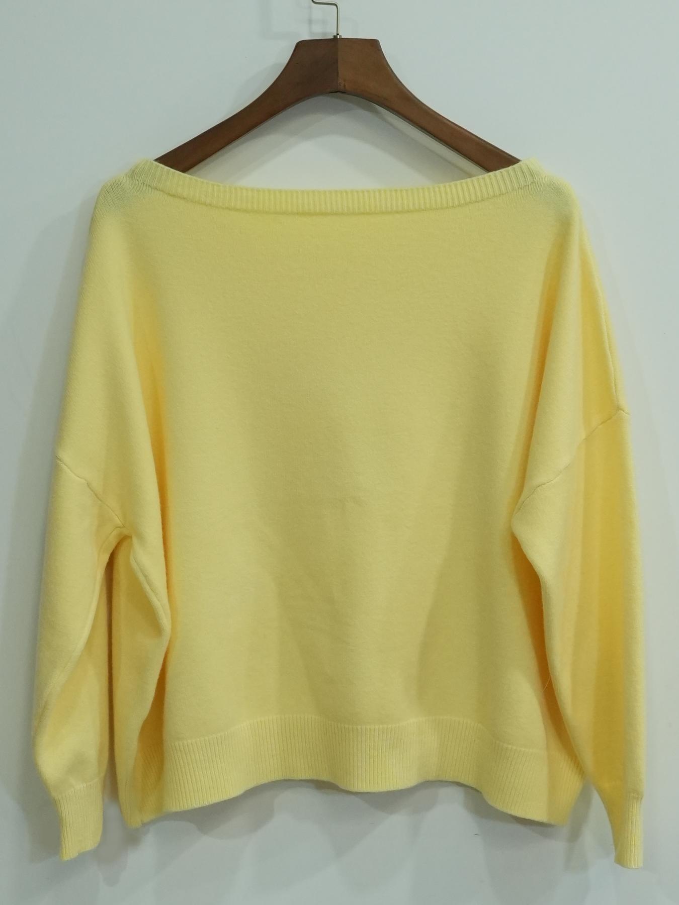 Women's Plain Scoop Neck Sweater, Casual Drop Shoulder Long Sleeve Jumper, Women Fall & Winter Knit Top