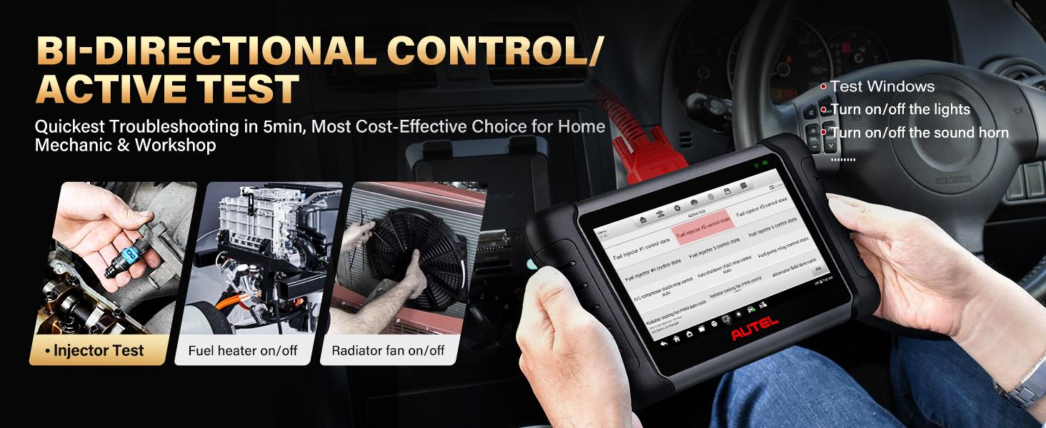 Autel Scanner MaxiCOM MK808S: 2026 Bidirectional Tool fca autoauth system diagnostic Multilingual OBD2 with Display Programming Automotive