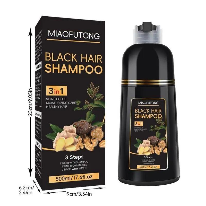 3-In-1 Hair Dye Shampoo, 1/2 Boxes with Natural Extracts, Moisturizing Nourishing Hair Dye Shampoo, Professional Hair Care & Styling for Men and Women