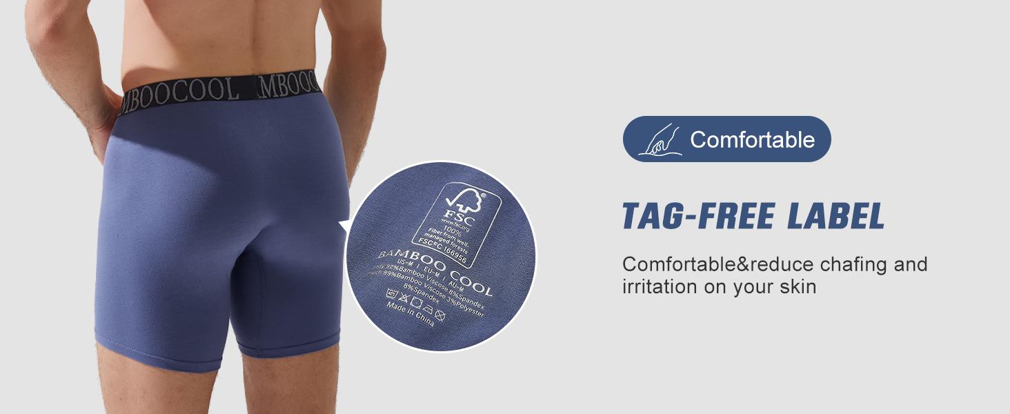 BAMBOO COOL Men's Breathable Underwear Moisture-Wicking Mesh Boxer Briefs Performance christmas gifts for men 4 &7 Pack Smooth Stretch