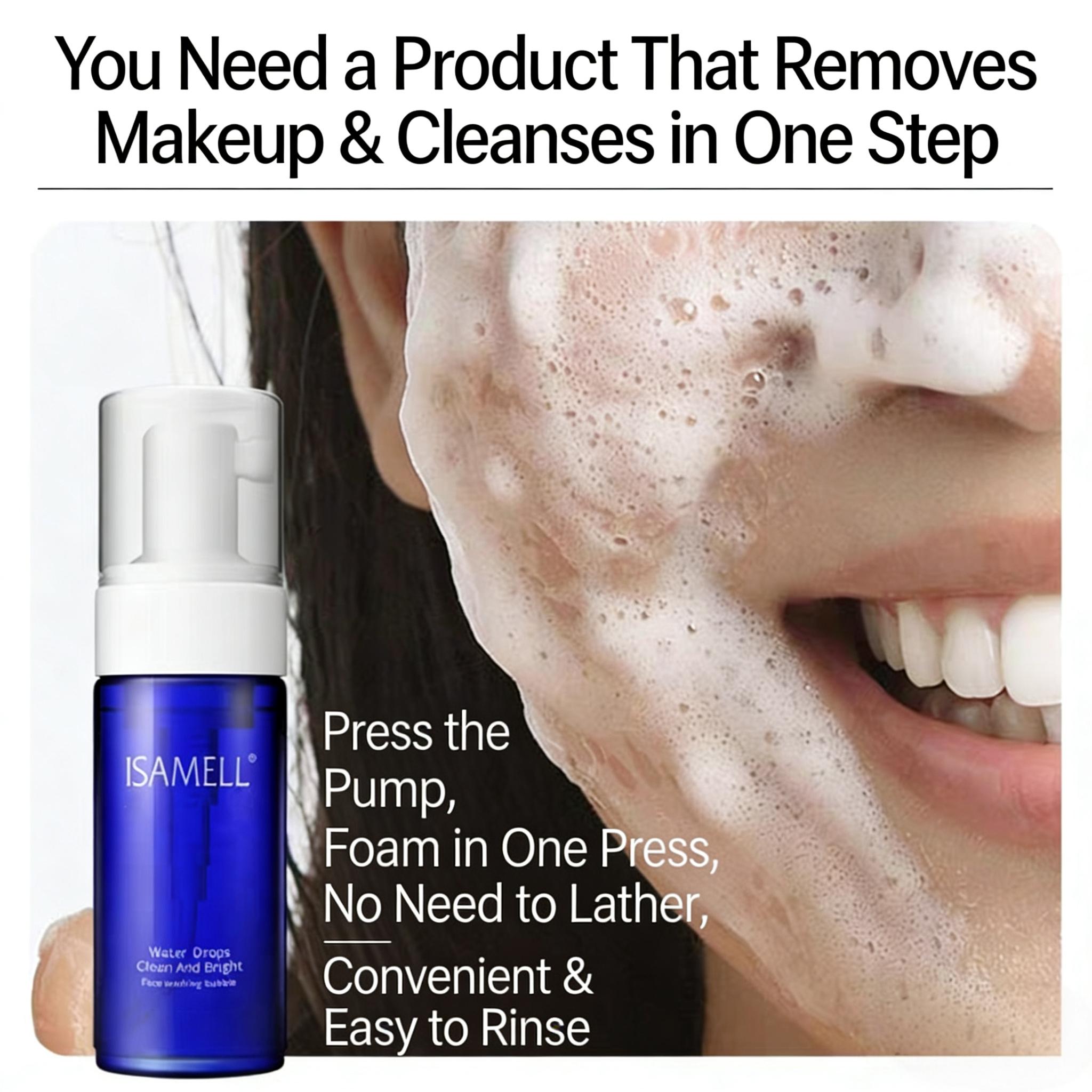 Amino Acid Face Wash Mousse, Deep Cleansing Foam for All Skin Types, 125ML, Suitable for Men and Women, Gentle and Effective