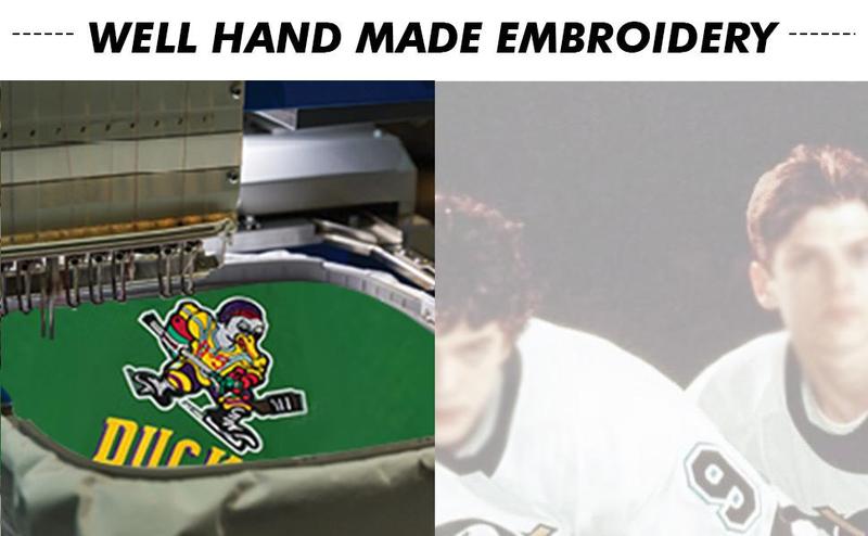 Mighty Ducks Ice Hockey Jersey Charlie Conway 96 & Adam Banks 99 90s Hip Hop Green Black Long Sleeved Loose Fit Breathable Quick Drying Mesh Polyester Machine Washable