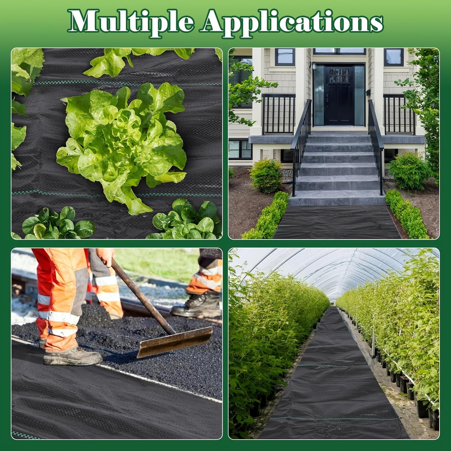 Gardening Weed Control Fabric, High Permeability Easy Installation, Ideal for Flower Beds, Vegetable Gardens, Fruit Trees