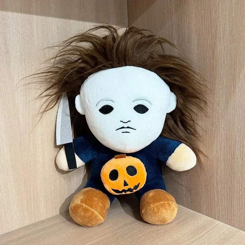 25cm Horror Michael Myers Plush Toys New Movie Anime Horror Dolls Throw Pillows Birthday Gifts