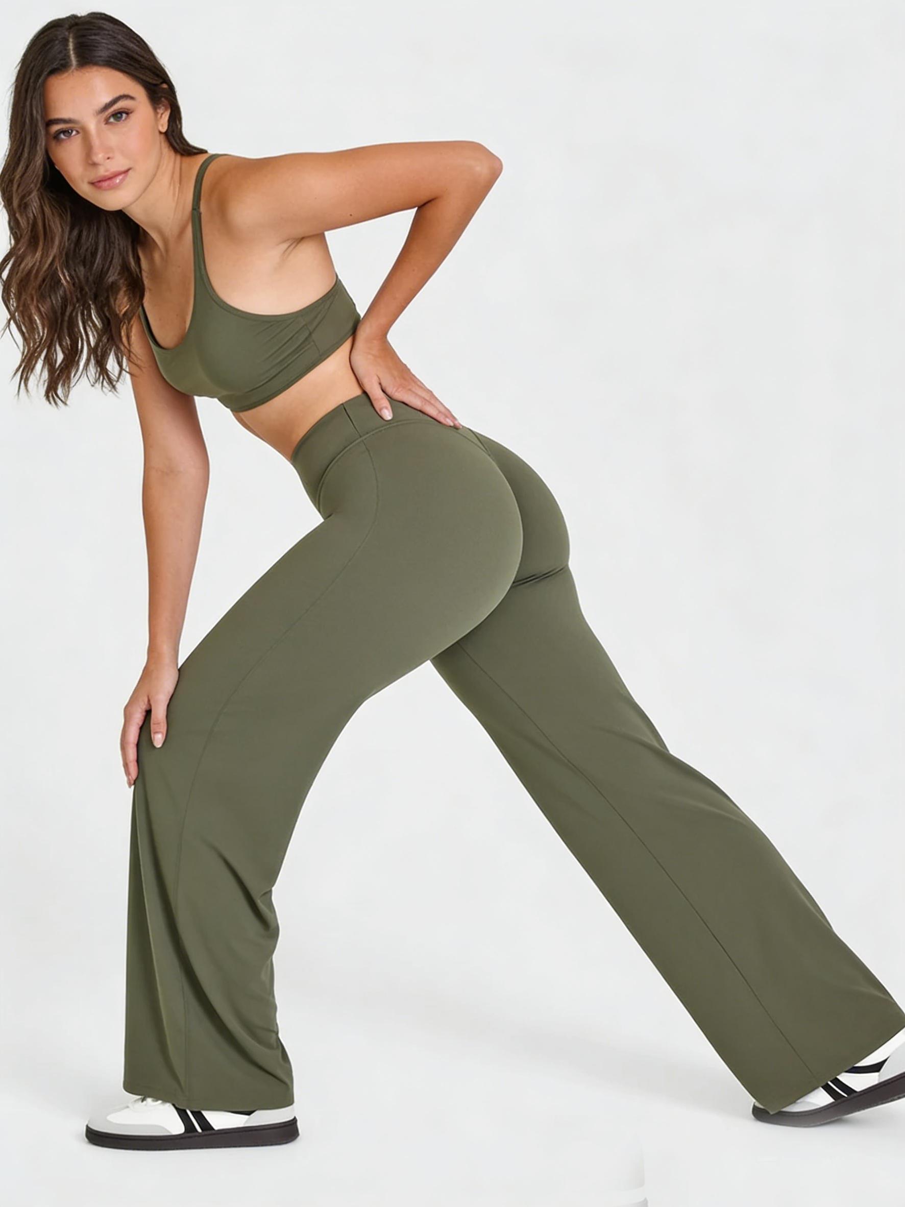 TRYTO SoftMotion Straight Leg Bottoms Fitness Sportswear Gymwear Casual Pants