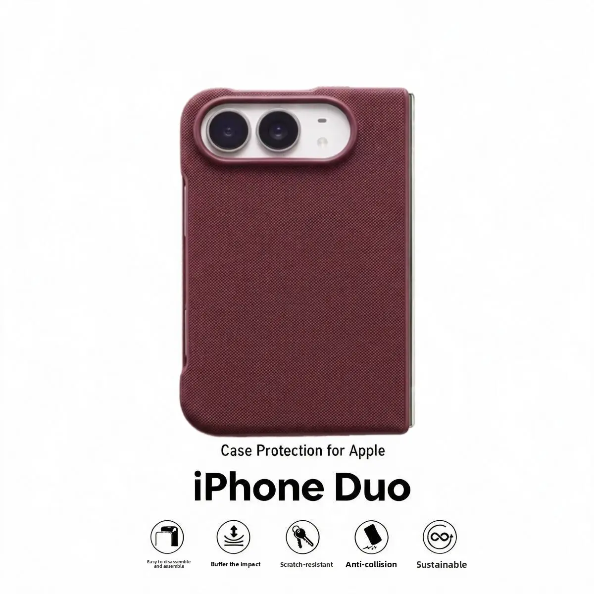 Suitable for IP Duo technology fabric magnetic phone cases, new mid-frame magnetic design, full-coverage protection