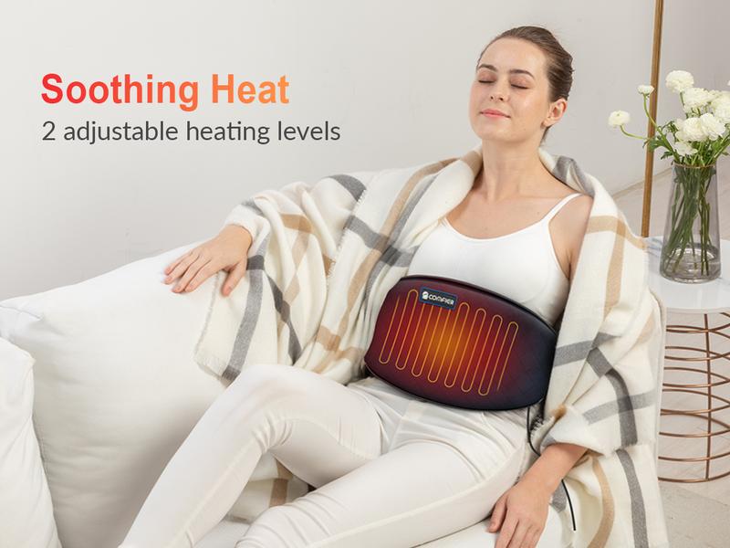 COMFIER Back Massager Heating Pad with Vibrating Massage 3 Modes 2 Intensities 2 Heat Levels for Home Office Relaxation Aid US Plug Gift for Mom Dad