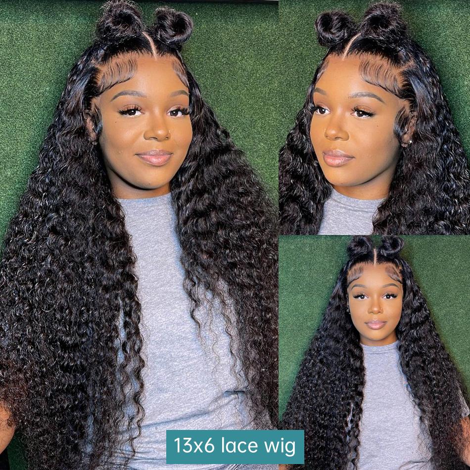 Bling Hair Deep Wave Hd Transparent 13x6 Lace Front Wig Human Hair Wet and Wavy 13x4 Curly Frontal Wigs Brazilian Bleached Human Hair for Women