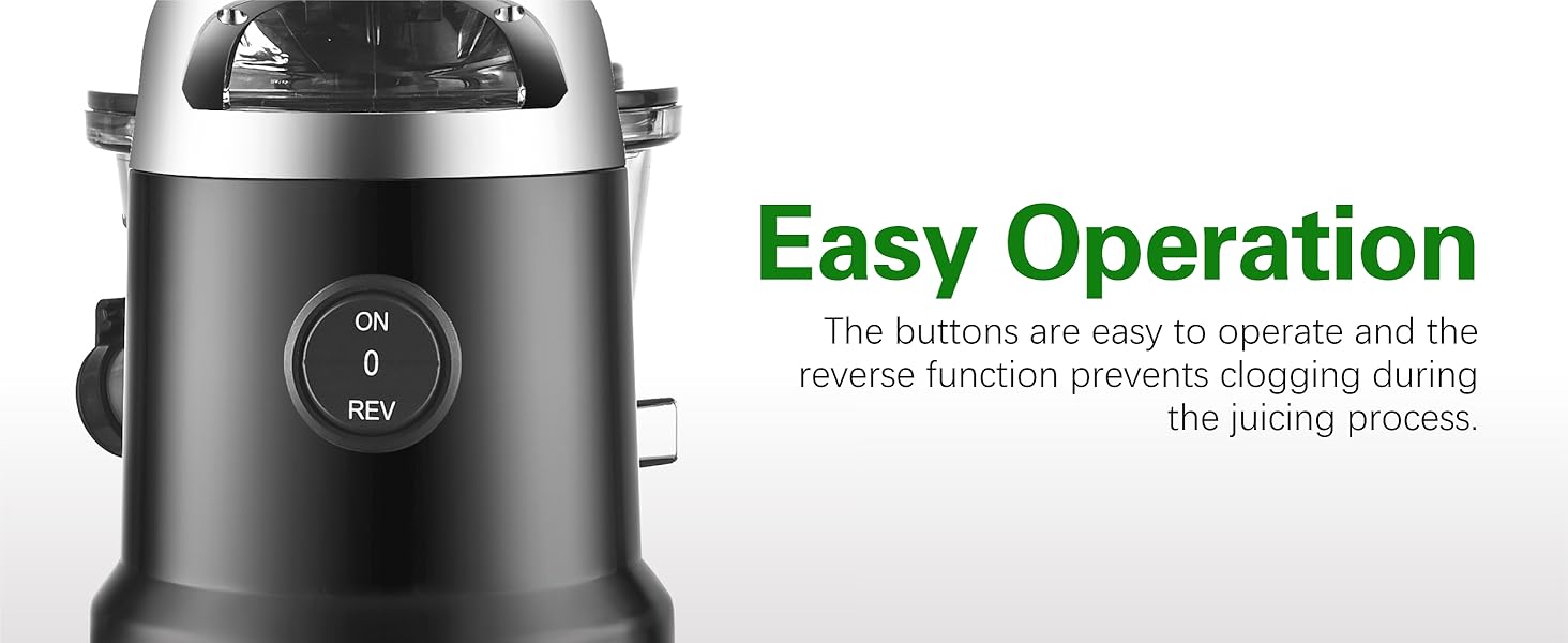 Kitchen in the Box Cold Press Juicer | Slow Masticating with 3.3" Large Feed Chute for Whole Fruits & Veggies | High Yield | BPA-Free