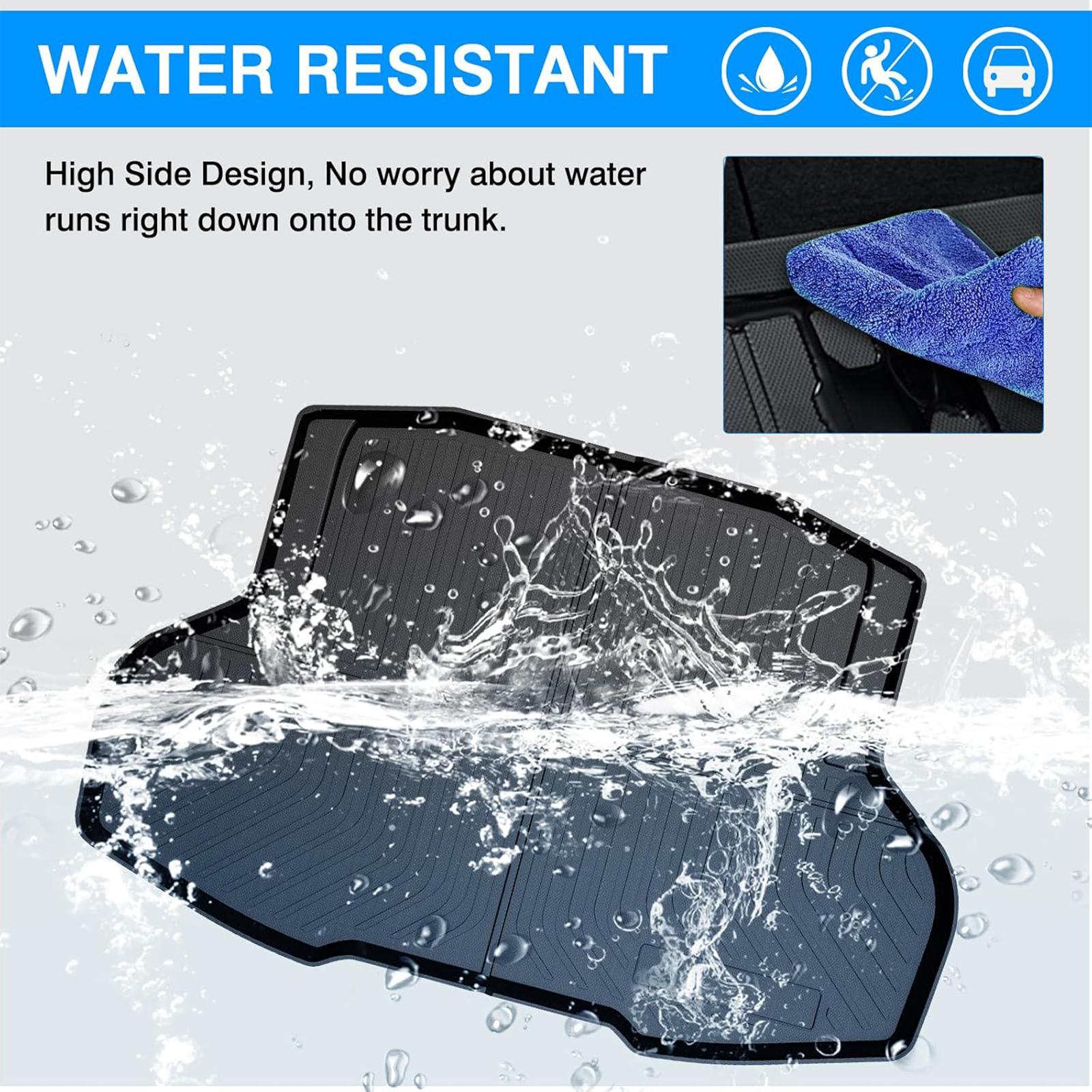 Canvcle Trunk Mat for Honda Civic 2016-2021 All Weather TPE Rear Cargo Liner Eco-Friendly & Scratch-Resistant Black TPE Protector