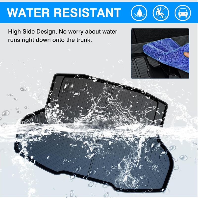 Canvcle Trunk Mat for Honda Civic 2016-2021 All Weather TPE Rear Cargo Liner Eco-Friendly & Scratch-Resistant Black TPE Protector