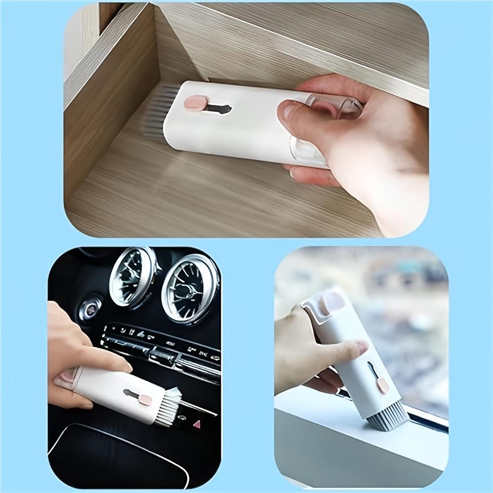 7pcs Cleaning Kit - Includes Keyboard Cleaner, Multi-Function Brush Set, Wireless Earphone Cleaner, Phone Screen Dust Remover, and Keycap Removal Tool - ABS Material, Keyboard Cleaning Accessories | Modern Cleaning Tools | Durable Cleaning Supplies