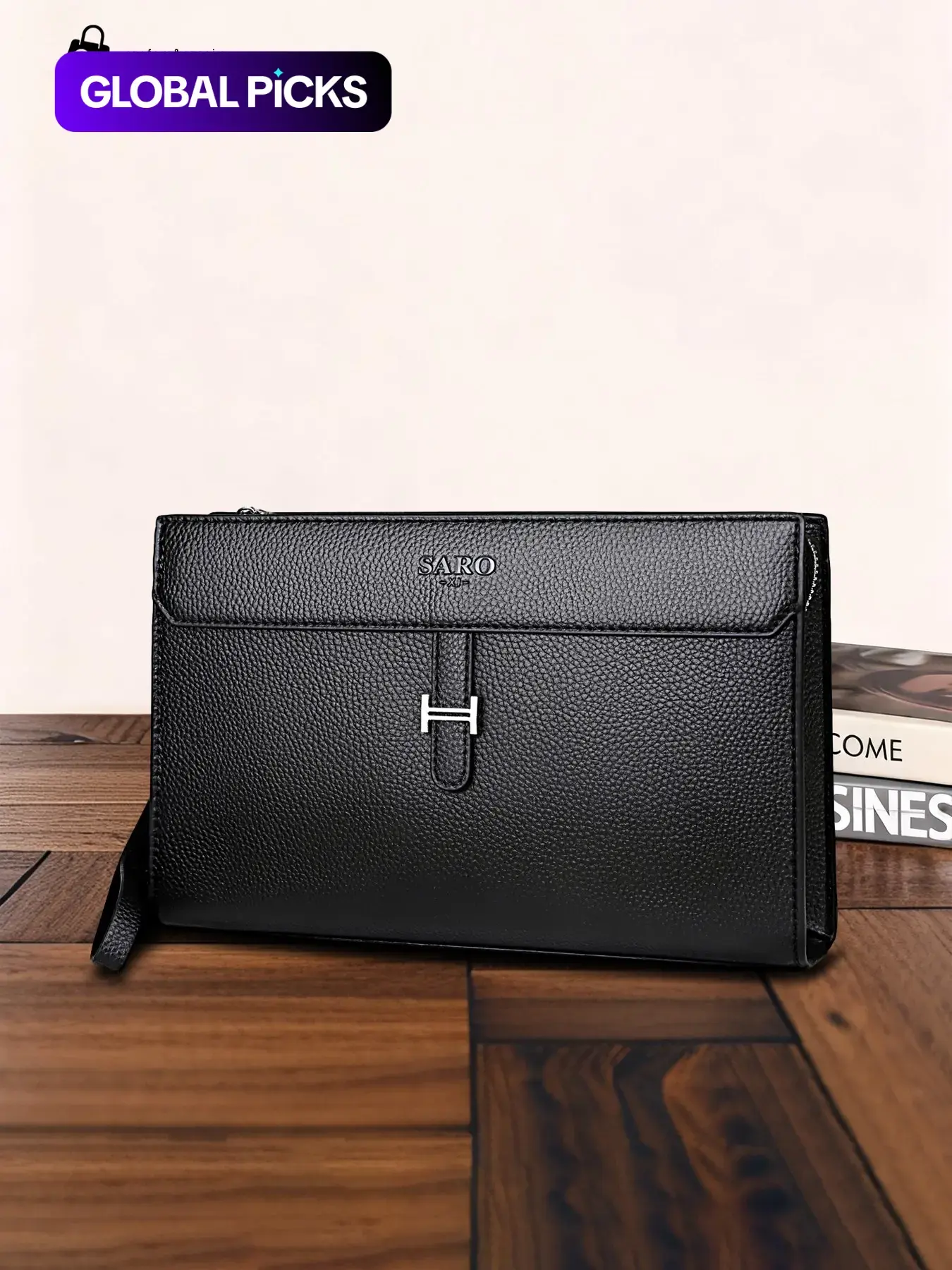 【Black Friday】Men's Large Capacity Envelope Bag, Korean Style Casual Wallet Wristlet, Phone Commuter Handbag, Simple Shoulder Bag, Durable Pouch, Envelope Clutch #GLOBAL PICKS