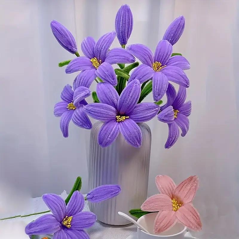 623pcs Multicolor Lily Tulip Twist Rod Pipe Cleaner Craft Kit, DIY Flower, Snowflake DIY Handmade Project, Perfect for Wedding Bouquets, Artificial Bouquet and Party Decorations