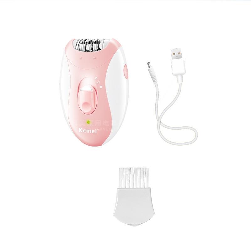 Kemei Km-189b Electric Epilator, Waterproof Intimate Trimmer, Compact Portable Shaver, Cordless Rechargeable Shaver, Personal Grooming Device, Easy to Use, USB Rechargeable Shaver