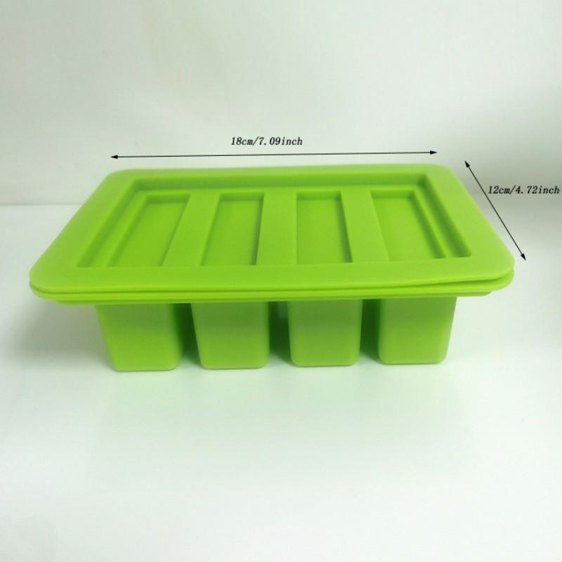 Silicone Butter Mold, Creative Rectangular Cake Soap Popsicle Mold, 3D Bread Tray, DIY Pudding Kitchen Tool, Reusable Ice Cube Mold