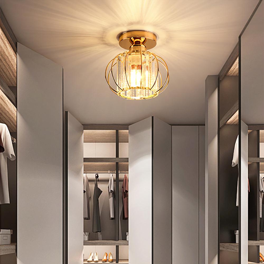 Faux Crystal Ceiling Light, Modern Ceiling Light without Bulb, Semi Embedded Ceiling Light, Suitable for Corridor Entrance Kitchen, Ceiling Light Fixture