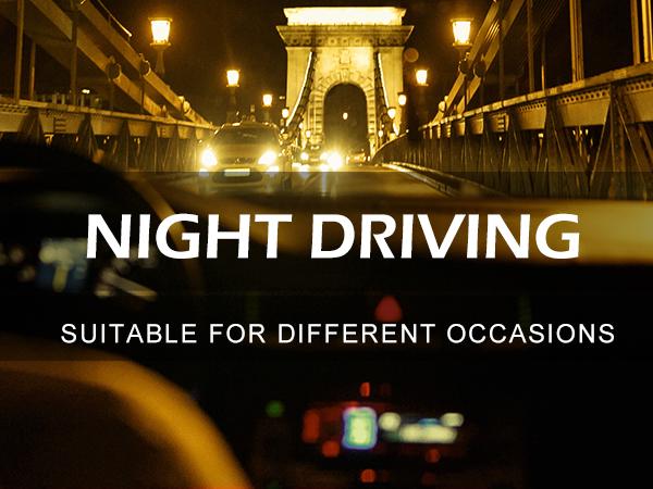 KALIYADI Night Vision Glasses for Men Women Classic Design Anti-glare polarized yellow lenses reduce glare from oncoming headlights and reflections Enhance nighttime driving safety