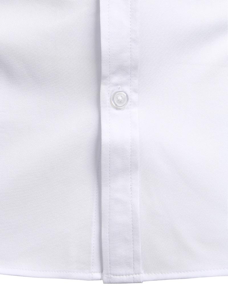 ZEROYAA Mens Hipster Solid Slim Fit Long Sleeve Mandarin Collar Dress Shirts Polyester Fabric Stylish Casual Business Shirt