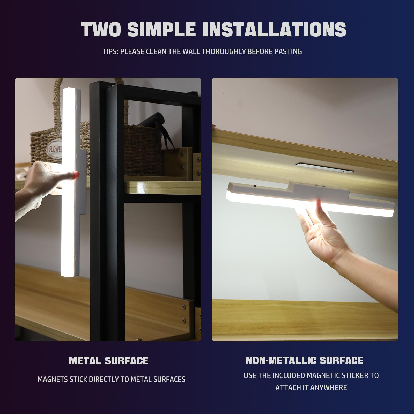 6000K Warm White Motion Sensor Wall Sconce – Battery‑Powered, USB‑Rechargeable Wireless Indoor Night Light for Hallway, Stairs & Living Room