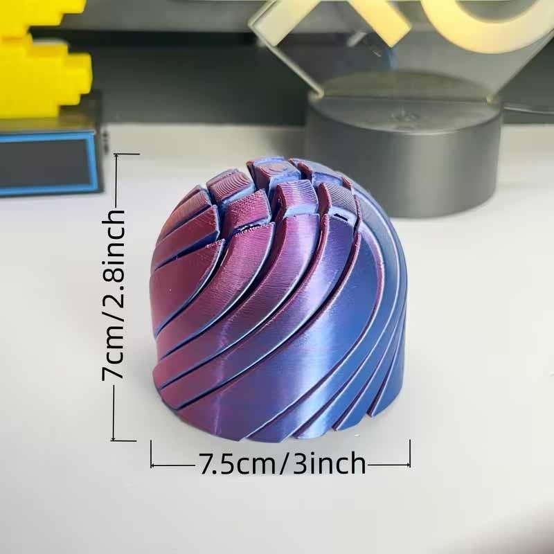 1pc Collectible Figurines, 3D Printed Slime Stress Ball Suitable for Adults - Realistic Sensory Fidget Toy with Slime, Durable Plastic Relief for Bedtime, Travel & Office, Holiday Gift (Halloween, Christmas)