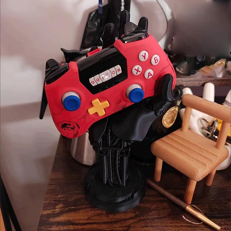 Cyberpunk 3D printing game controller bracket storage, adjustable ABS desk storage box, suitable for controller, game handle, Gaming controller, non-waterproof multi-function game accessory bracket, ideal back-to-school gift for game players
