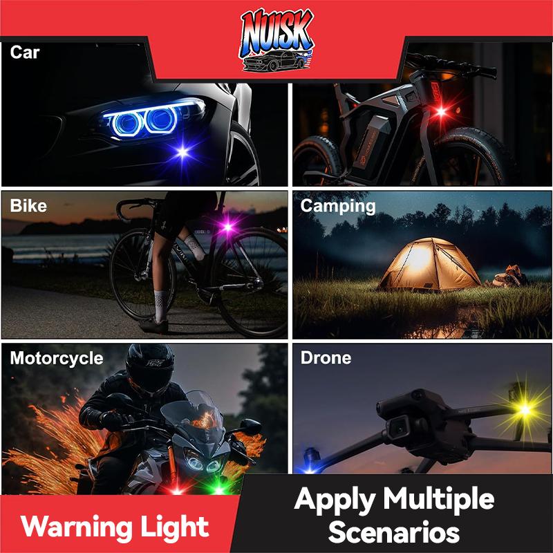 Car motor LED RGB Lights Super Bright RGB Flashing Light Wireless Remote 10 Modes IP65 Waterproof Car Motorcycle LED Light