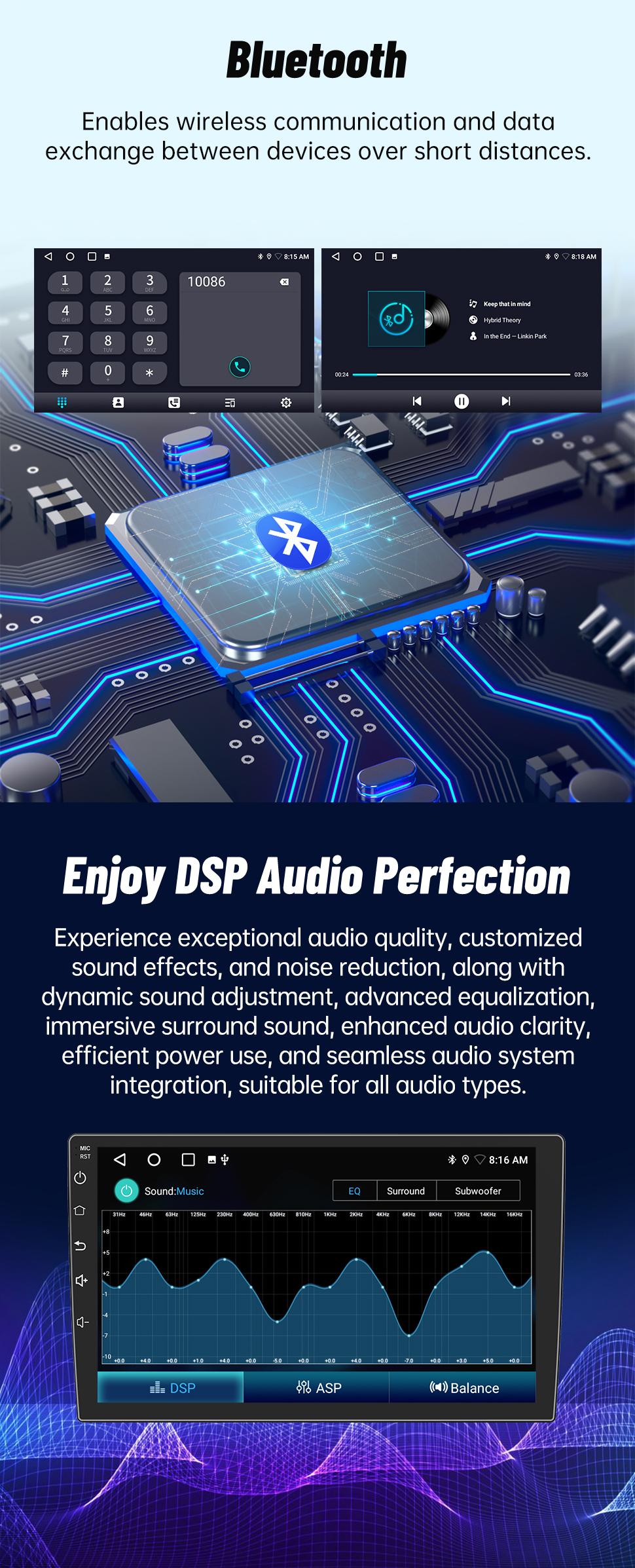 Car Stereo for GMC Chevy Silverado 2007-2013 touch screen has Android Auto Wireless Carplay, Bluetooth WIFI supports GPS Navigation