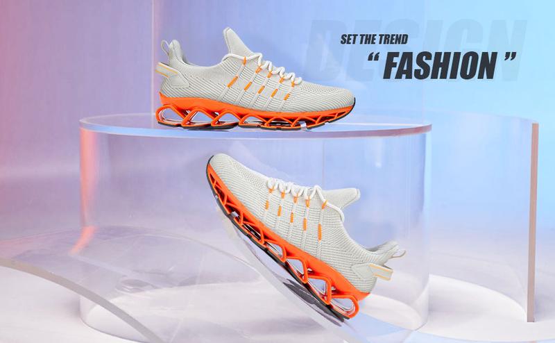 Men's Running Shoes Blade Tennis Walking Fashion Sneakers Breathable NonSlip Gym Sports Work Trainers,Knitted Mesh Breathable AndComfortable Platform Sneakers Runner Training Footwear Boy Athletic Closed Casual