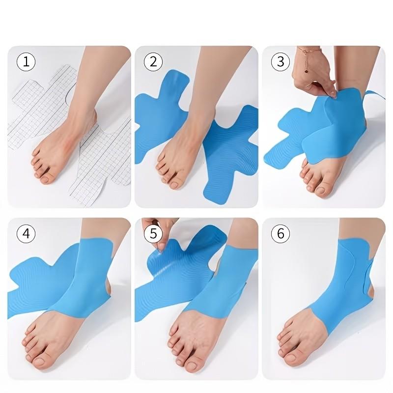 Ankle Support Brace for Men and Women, Adjustable Compression Wrap, Breathable Pre-Cut Design, Ideal for Sports and Fitness, Polyester Material