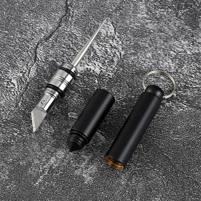 Multifunctional Brass Toothpick Knife Keychain Holder Card Pin Opener Mailbox Removal Tool, Durable & Versatile Design