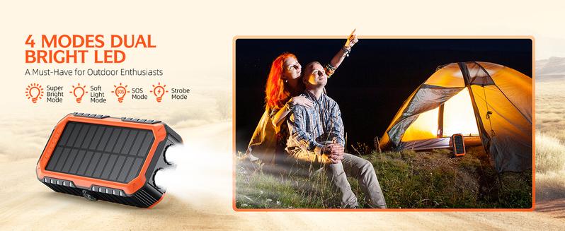 40000mAh Solar Power Bank with Hand Crank, Built-in 4 Wires, Compass & Level, PD20W Fast Charging, LED Flashlight - Portable Emergency Charger for Camping, Hiking, Travel & Outdoor Activities 40000mAh Solar Power Bank with Hand Crank, Built-in 4 Wires, Compass & Level, PD20W Fast Charging, LED Flashlight - Portable Emergency Charger for Camping, Hiking, Travel & Outdoor Activities