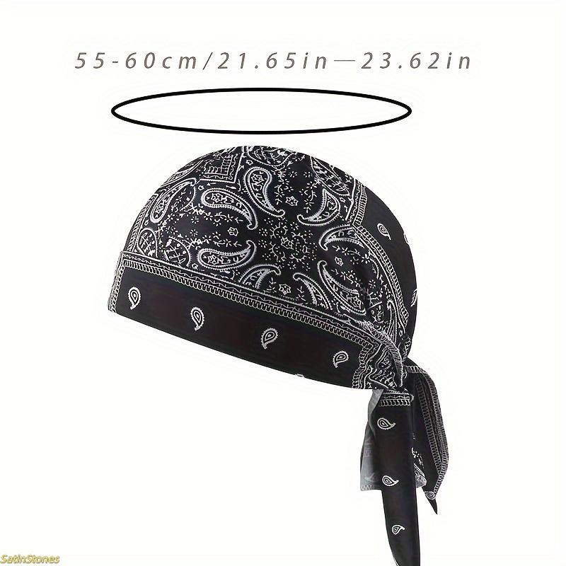 5-Pack Paisley Bandana Set – Adjustable Headwrap Skull Caps for Cycling & Sports