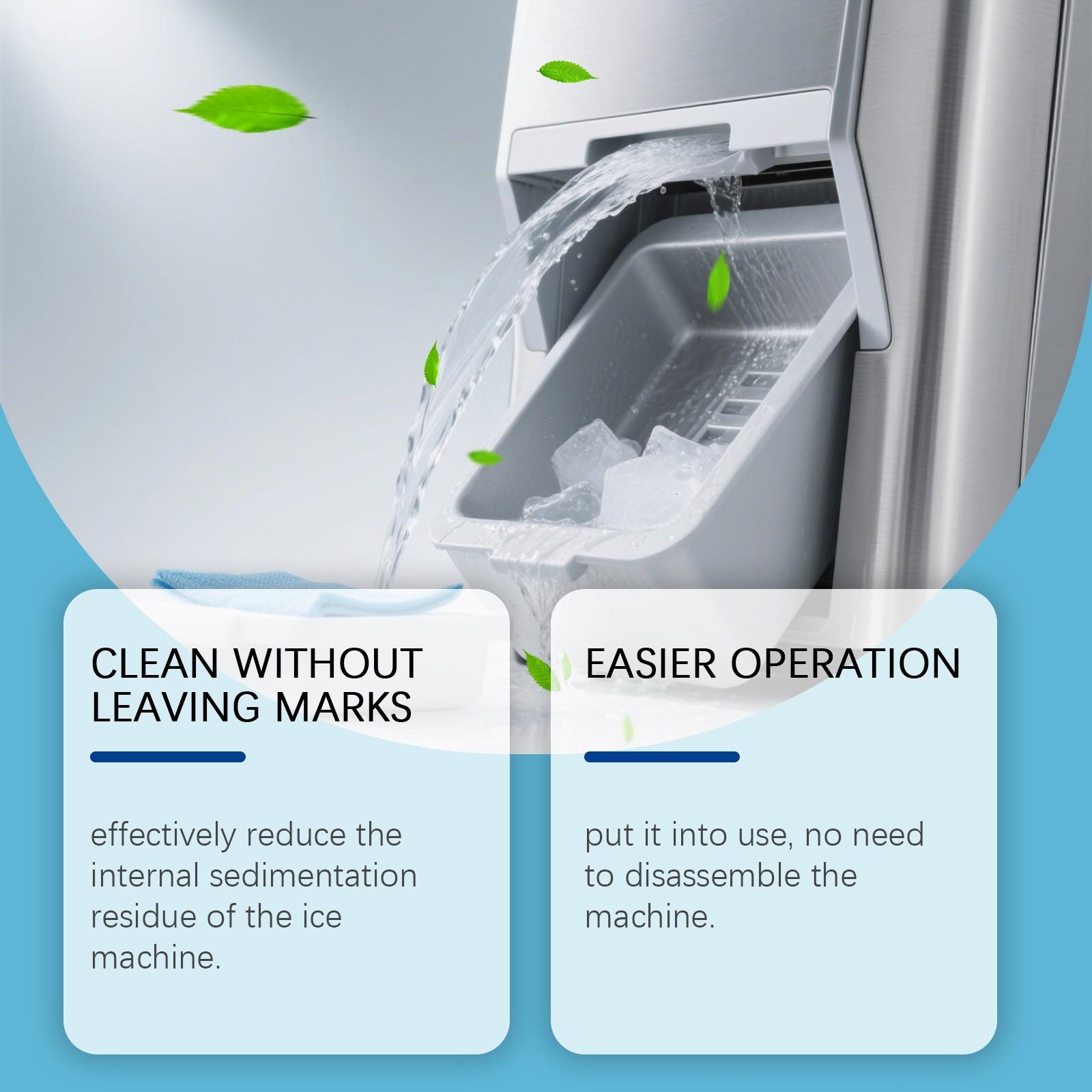 Ice Maker Cleaning Tablets, Deep Clean Deodorize Care Ice Maker Cleaner, Home Use, Removes Limescale Odor, Ca Prop 65 Compliant