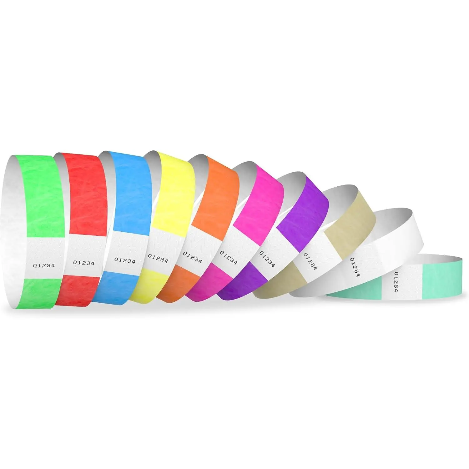 100  Tyvek Wristbands for Events – 10-Color Variety Pack | Tamper-Proof Design Prevents Reuse – -Grade Bracelets for  &  ID, Party, VIP